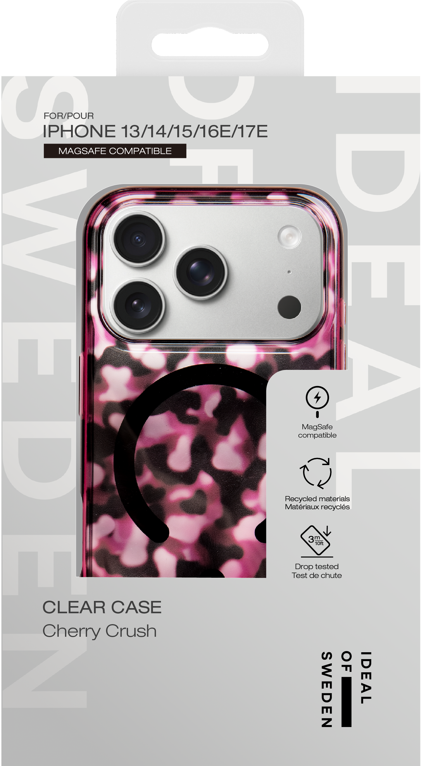 Clear MagSafe Case iPhone 14 Cherry Crush