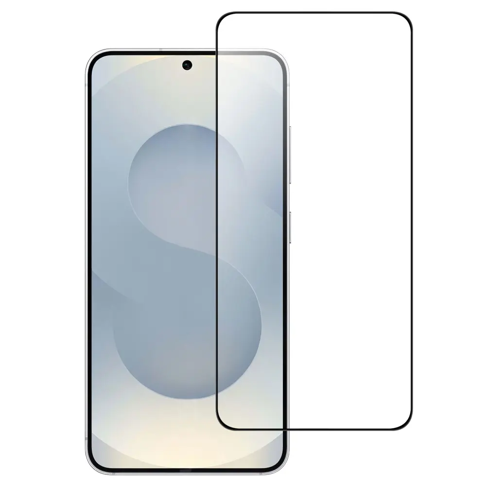 Full-fit Hærdet Glas Skærmbeskytter Samsung Galaxy S25 Edge sort