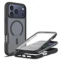 Full Protection Magnetic Case iPhone 17 Pro Sort/gennemsigtig