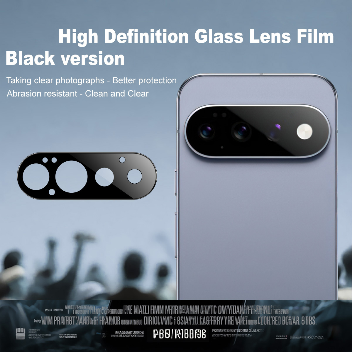 Härdat Glas 0.2mm Linsskydd Google Pixel 11 Pro Svart