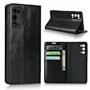 Mobiletui Ekte Lær Samsung Galaxy S20 FE Svart