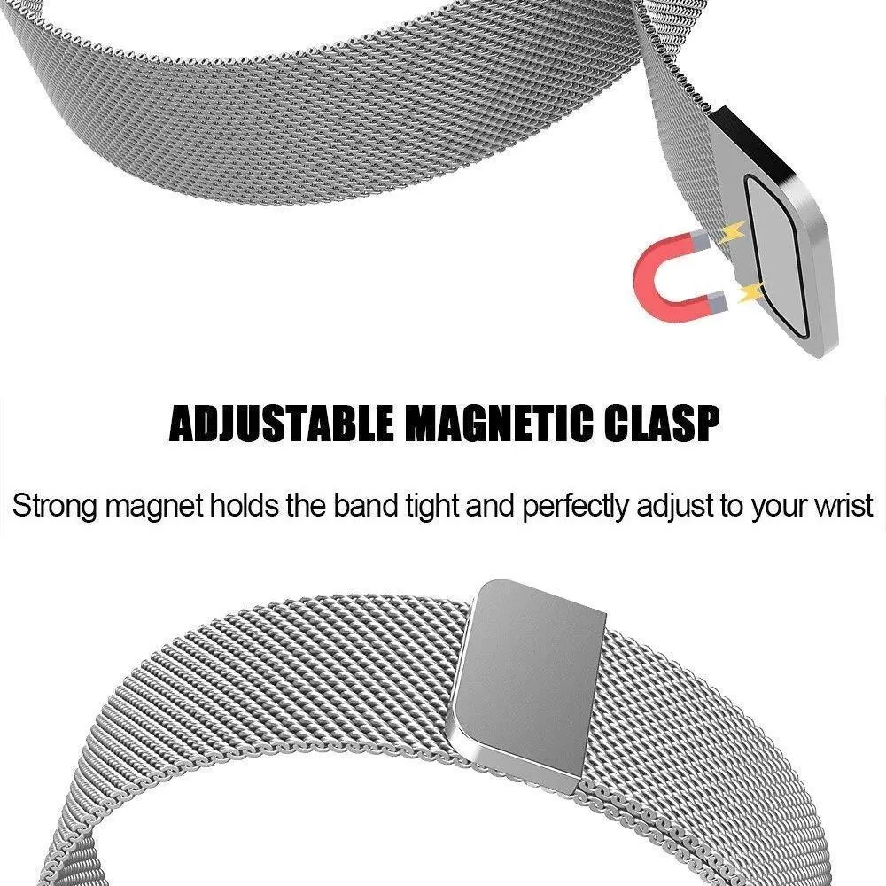 Armband Milanese Fitbit Charge 4/Charge 3 Silver