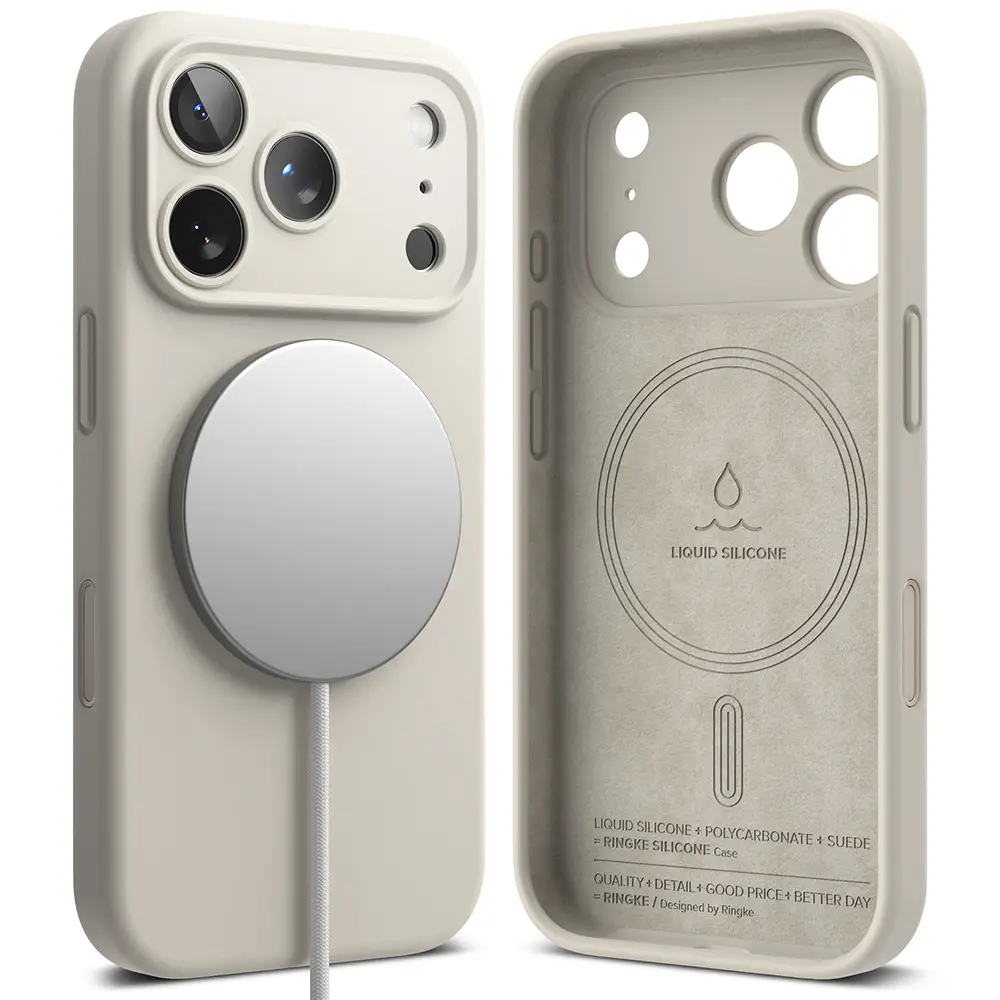 iPhone 18 Pro MagSafe silikonecover, Stone