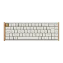 K6 HE Trådløst gamingtastatur Tri-Mode Hot Swap QMK Gateron, Wood White