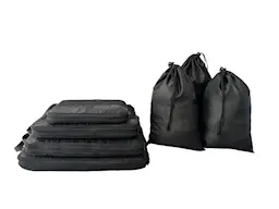 Pakkekuber til rejseopbevaring 7-pack, Sort