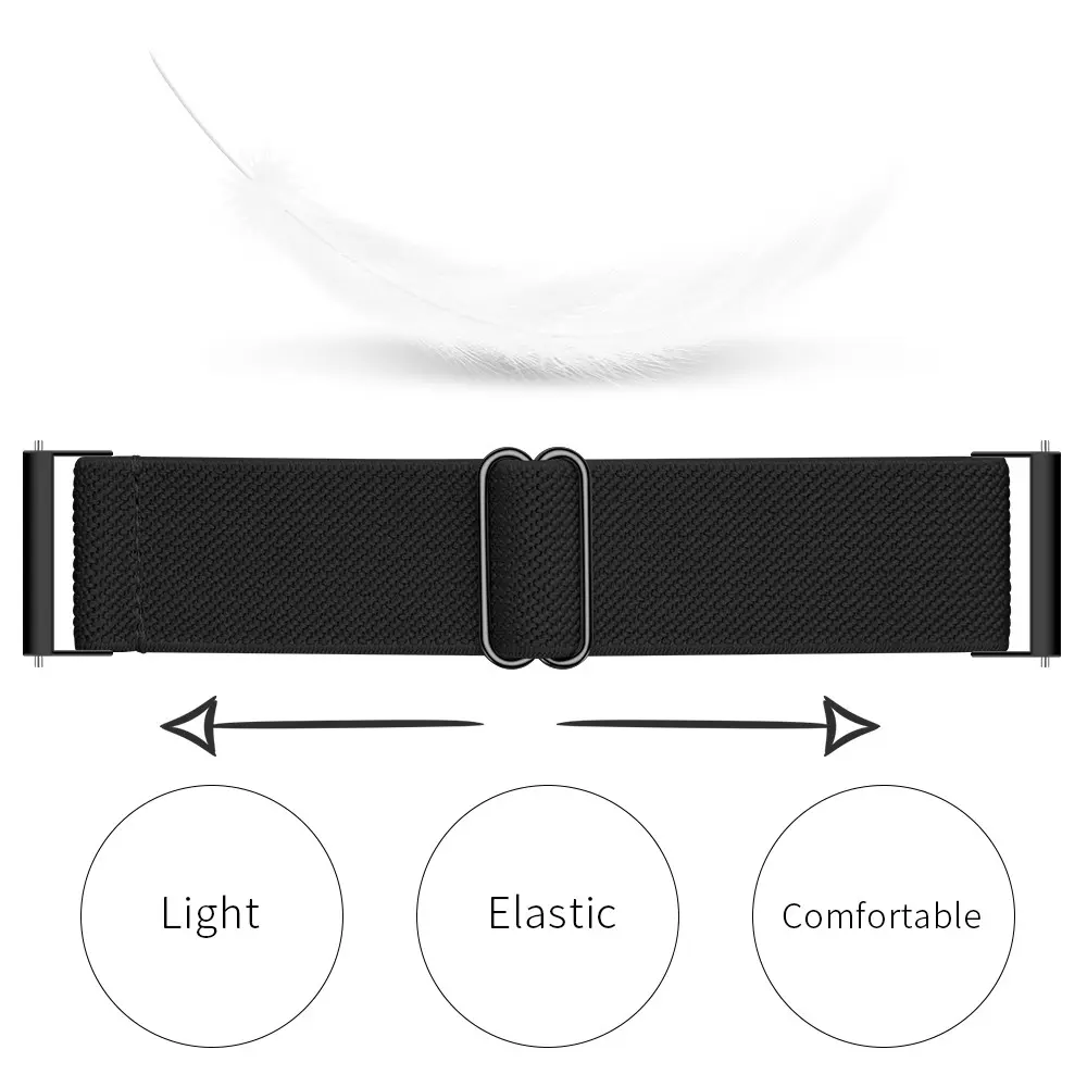 Elastiskt Nylonarmband Garmin Forerunner 170 Svart
