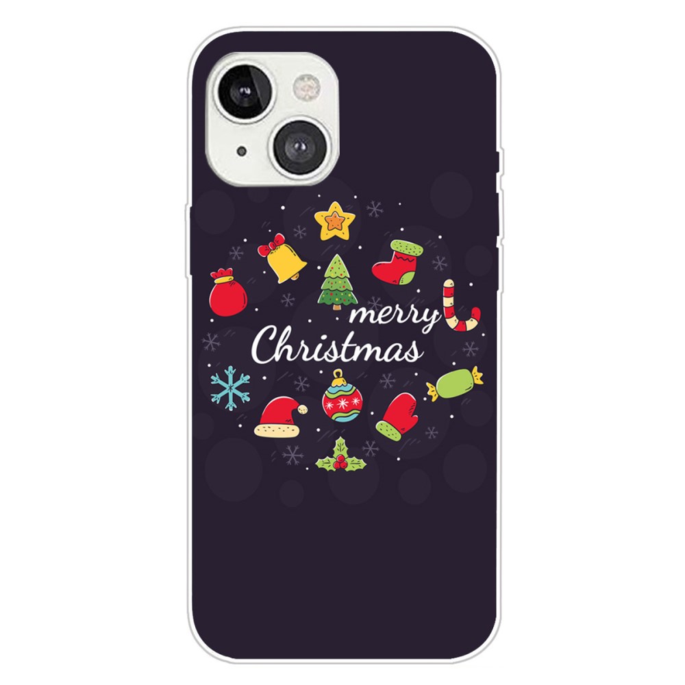 TPU Deksel med Julemotiv iPhone 15 - Merry Christmas - Stilig og enkelt deksel