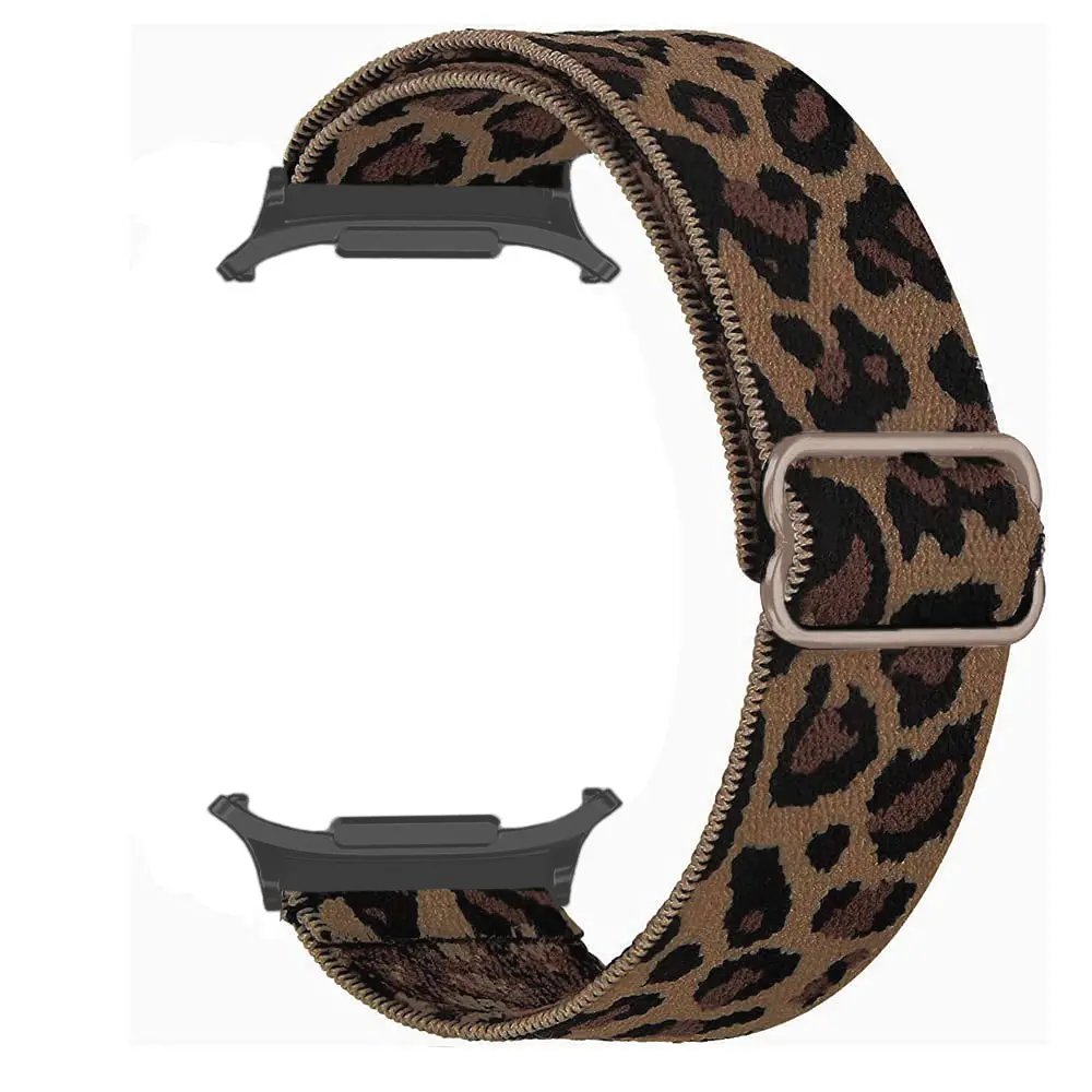 Elastiskt Nylonarmband Samsung Galaxy Watch 8 40mm Leopard