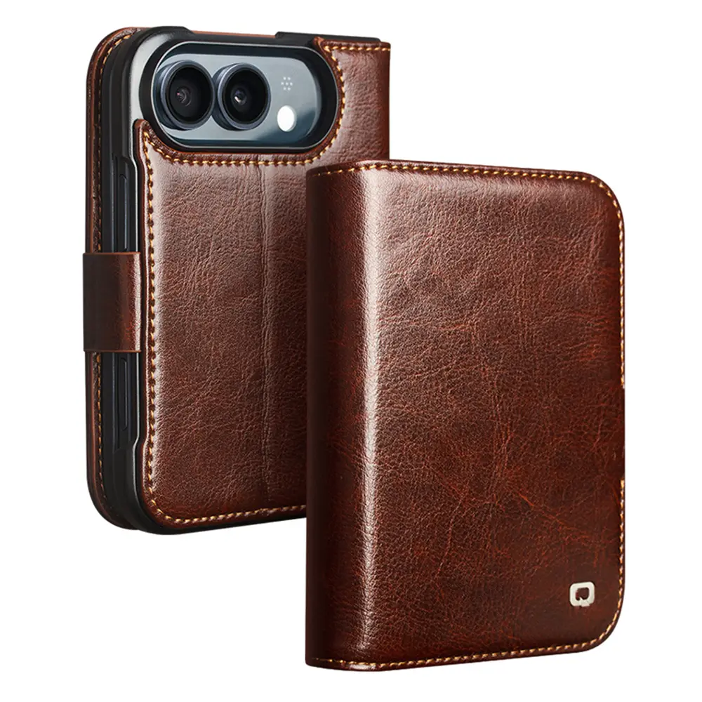 iPhone Ultra Leather Wallet Case Brown