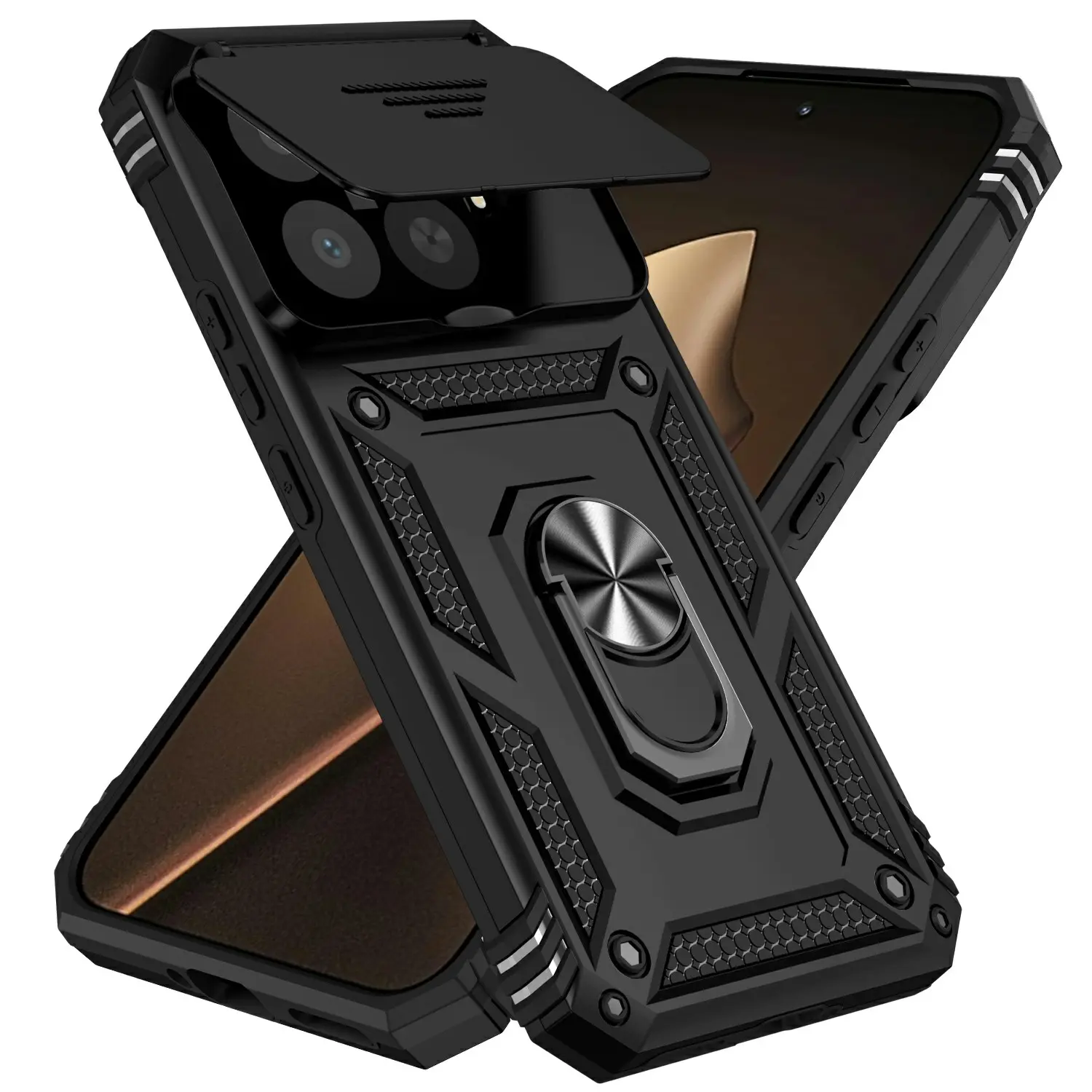 Hybridskal Ring + Kameraskydd Xiaomi 15T Pro Svart