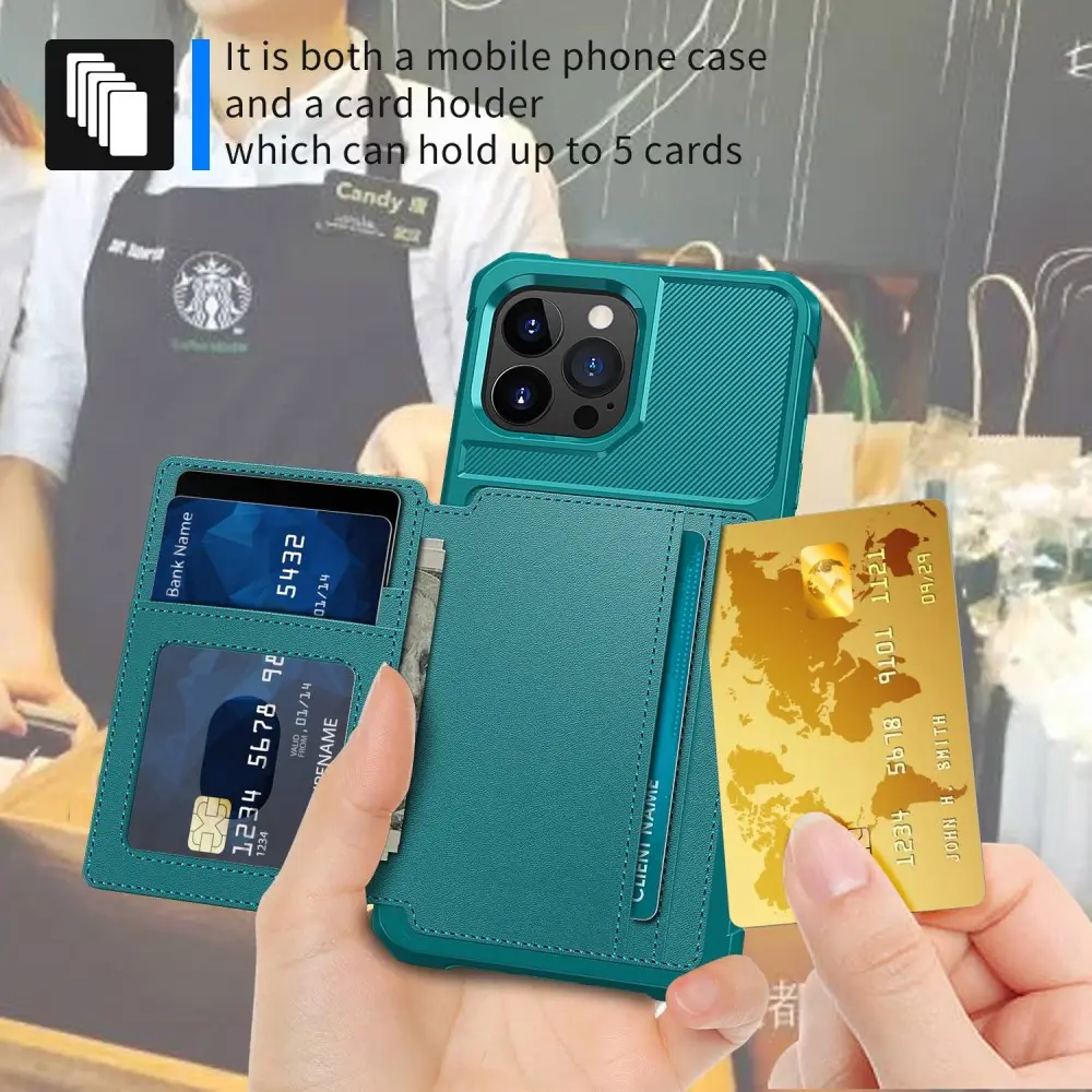Tough Multi-slot Case iPhone 14 Pro Grön