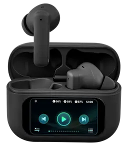 True Wireless ANC in-ear-kuulokkeet LCD-kosketusnäytöllä, Musta