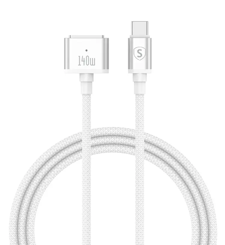 USB-C till MagSafe 3 T-typ kabel 140W 2m Vit