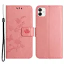 Lærveske Sommerfugler Samsung Galaxy A04 Rosa