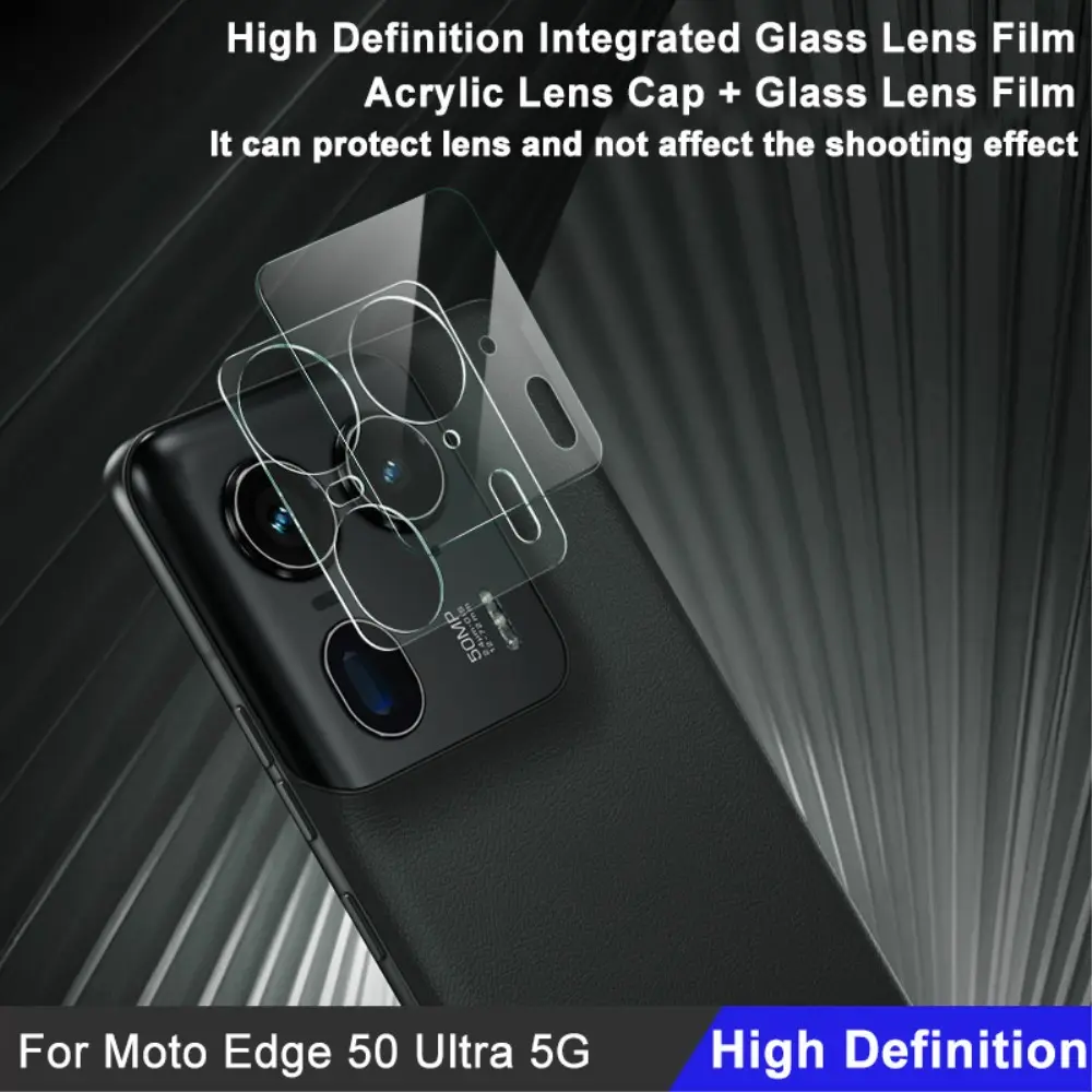 Härdat Glas 0.2mm Linsskydd Motorola Edge 50 Ultra Genomskinlig