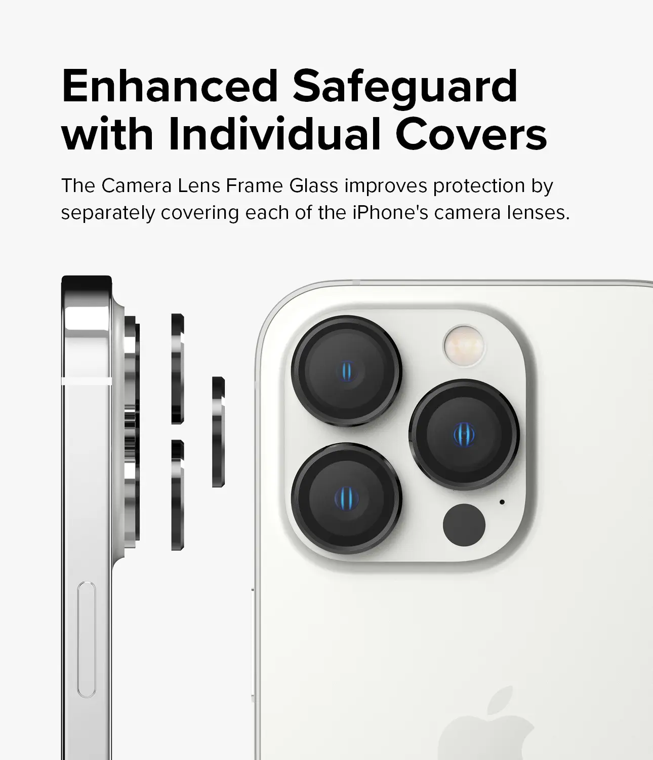Camera Lens Frame Glass iPhone 14 Pro Max Svart