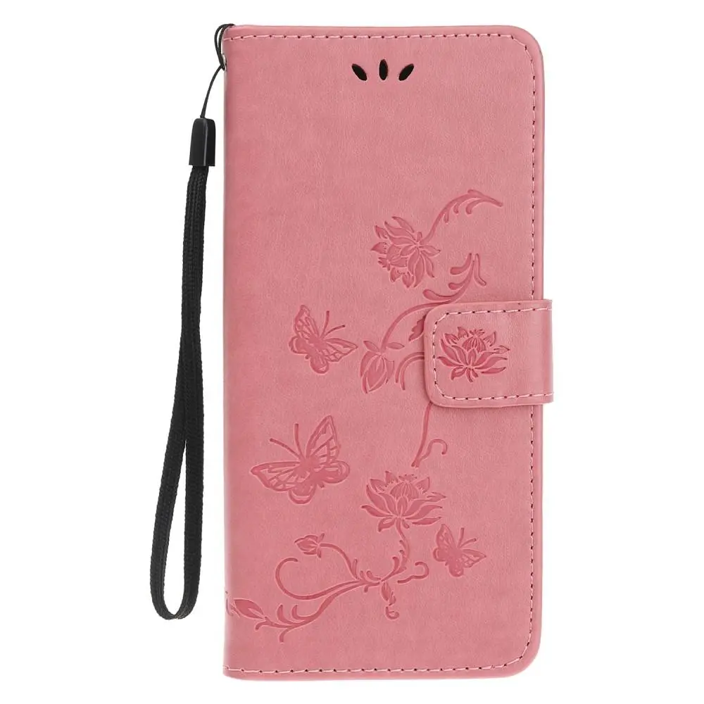 Läderfodral Fjärilar iPhone 11 Rosa