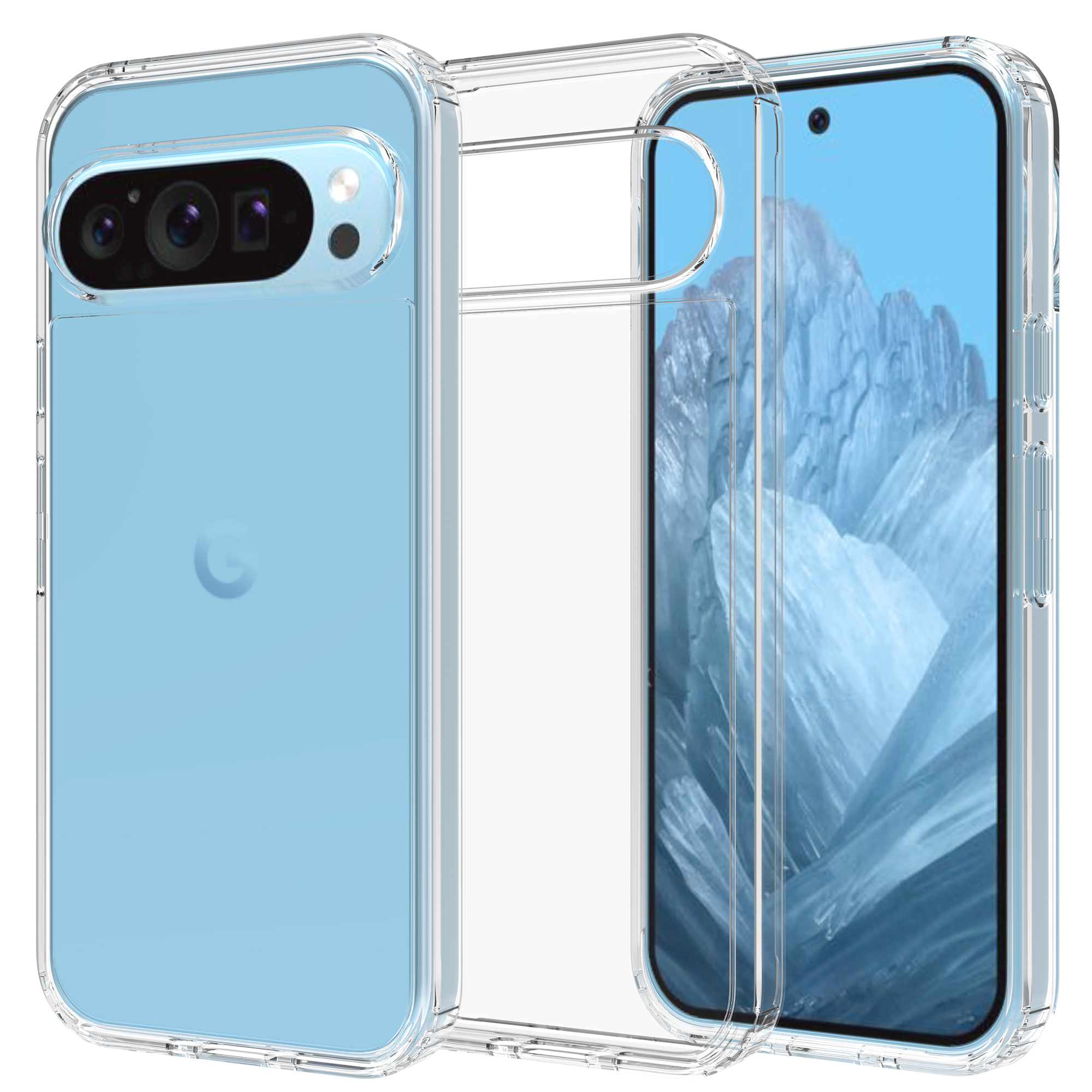 Mobique Hybriddeksel Google Pixel 9 Pro Gjennomsiktig - Mobildeksel