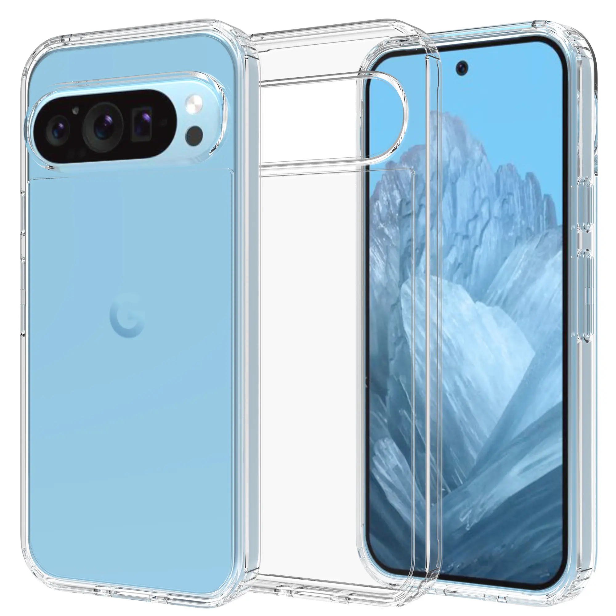Google Pixel 9 Crystal Hybrid-cover, Gennemsigtig