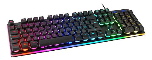 Gamingtastatur med RGB-belysning, Svart