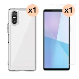 Sony Xperia 10 VI Beskyttelsessæt Cover og Skærmbeskyttelse