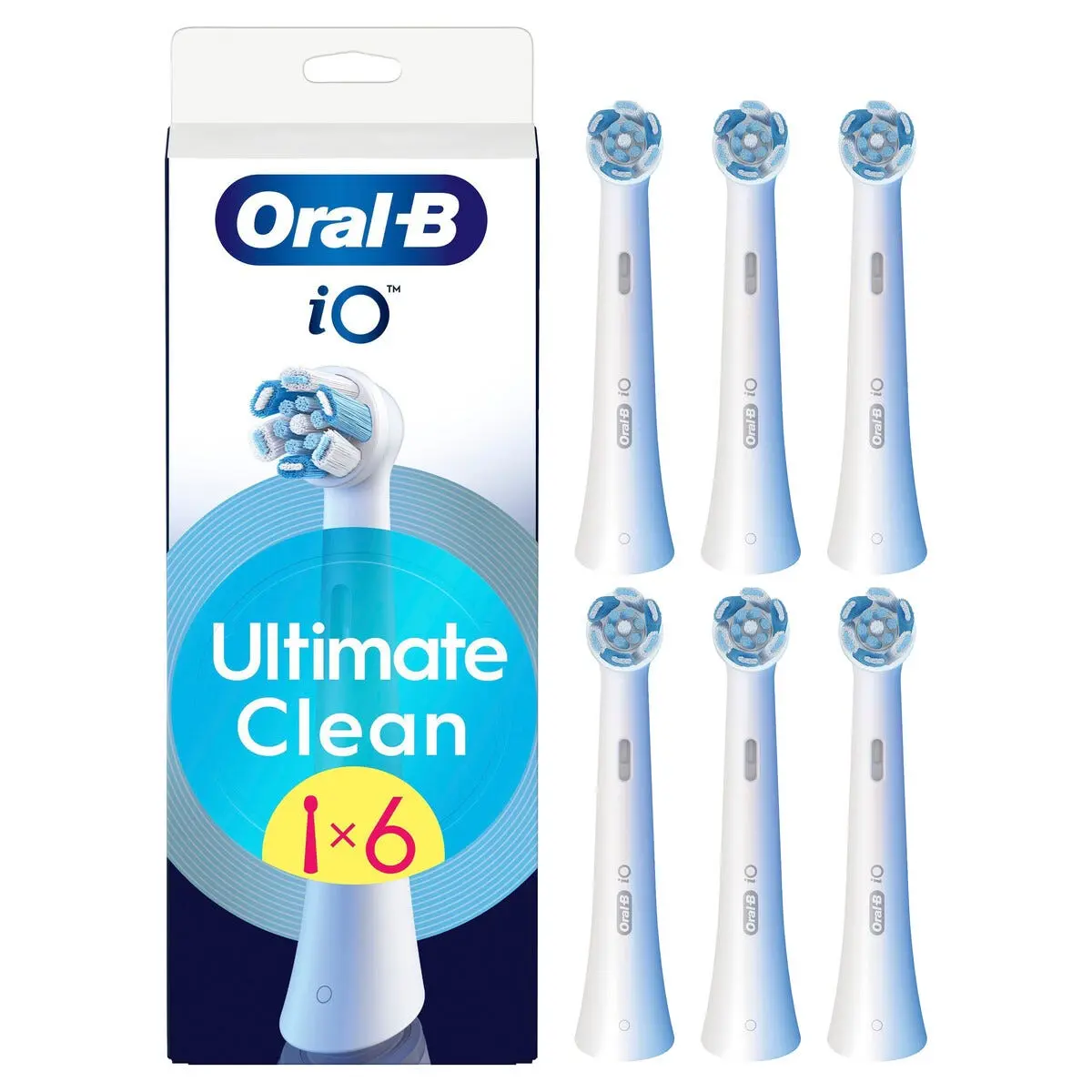 iO Ultimate clean borsthuvuden 6-pack, Vit