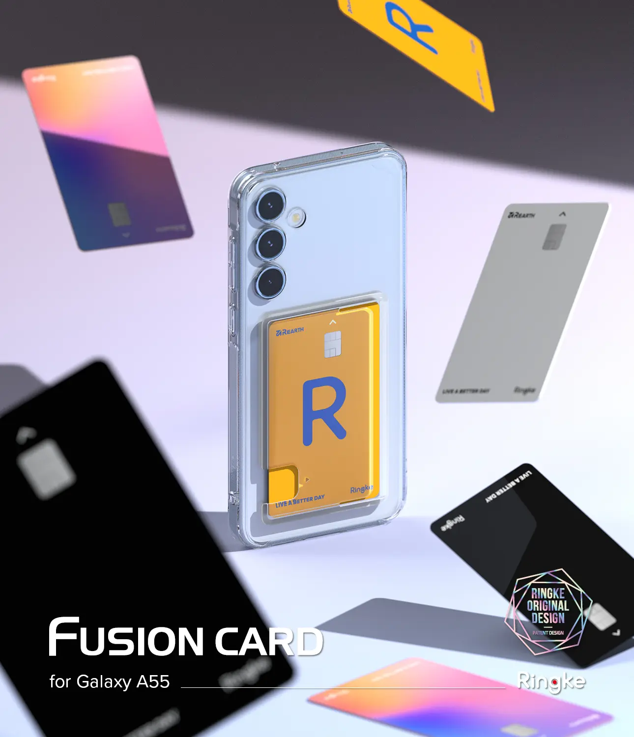 Fusion Card Case Samsung Galaxy A55 Genomskinlig