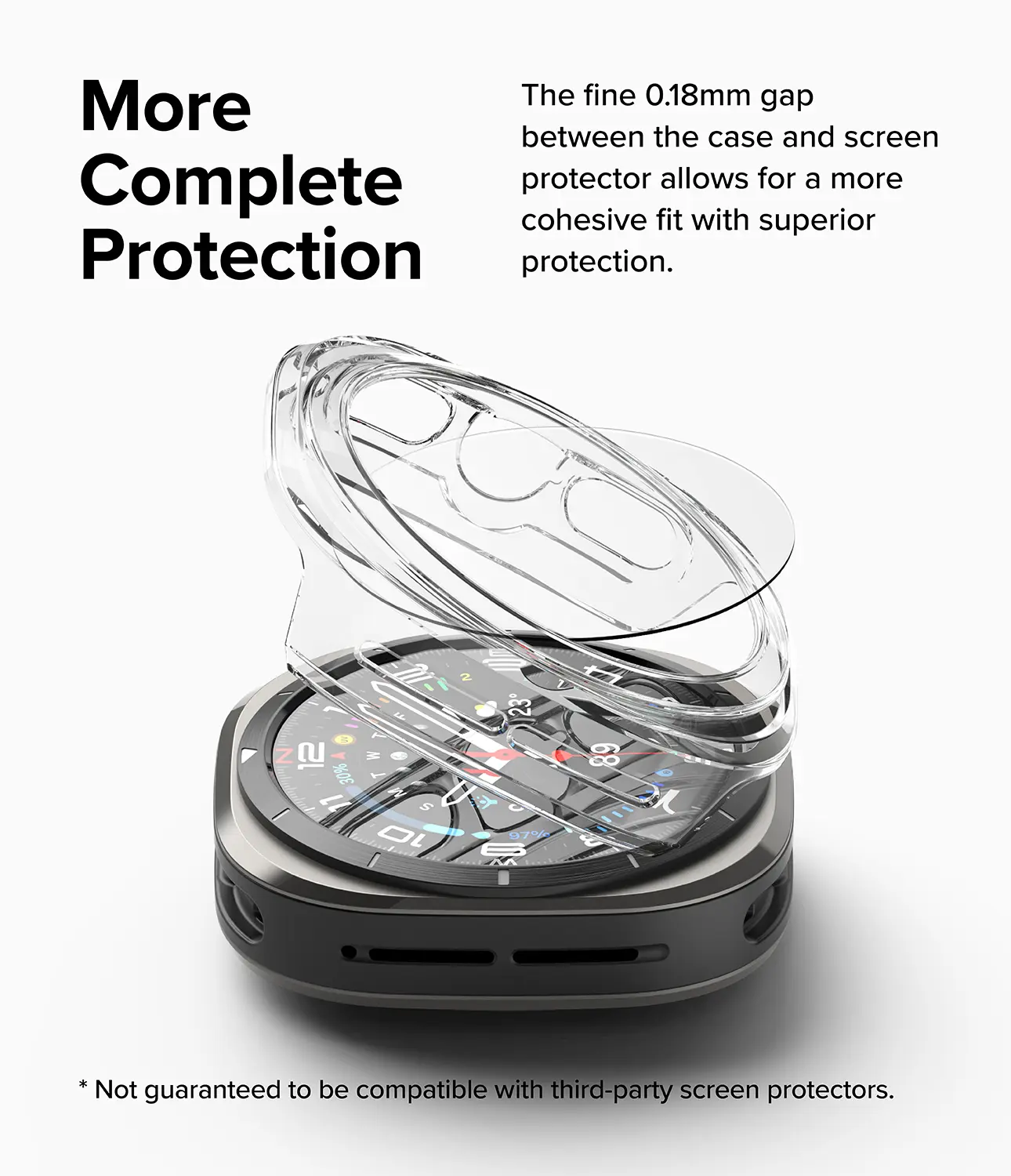 Slim Case+Glass Combo Samsung Galaxy Watch Ultra (2025) Clear