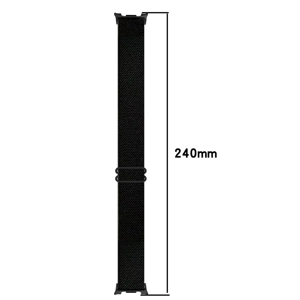 Elastiskt Nylonarmband Samsung Galaxy Watch 8 44mm Mörkgrå