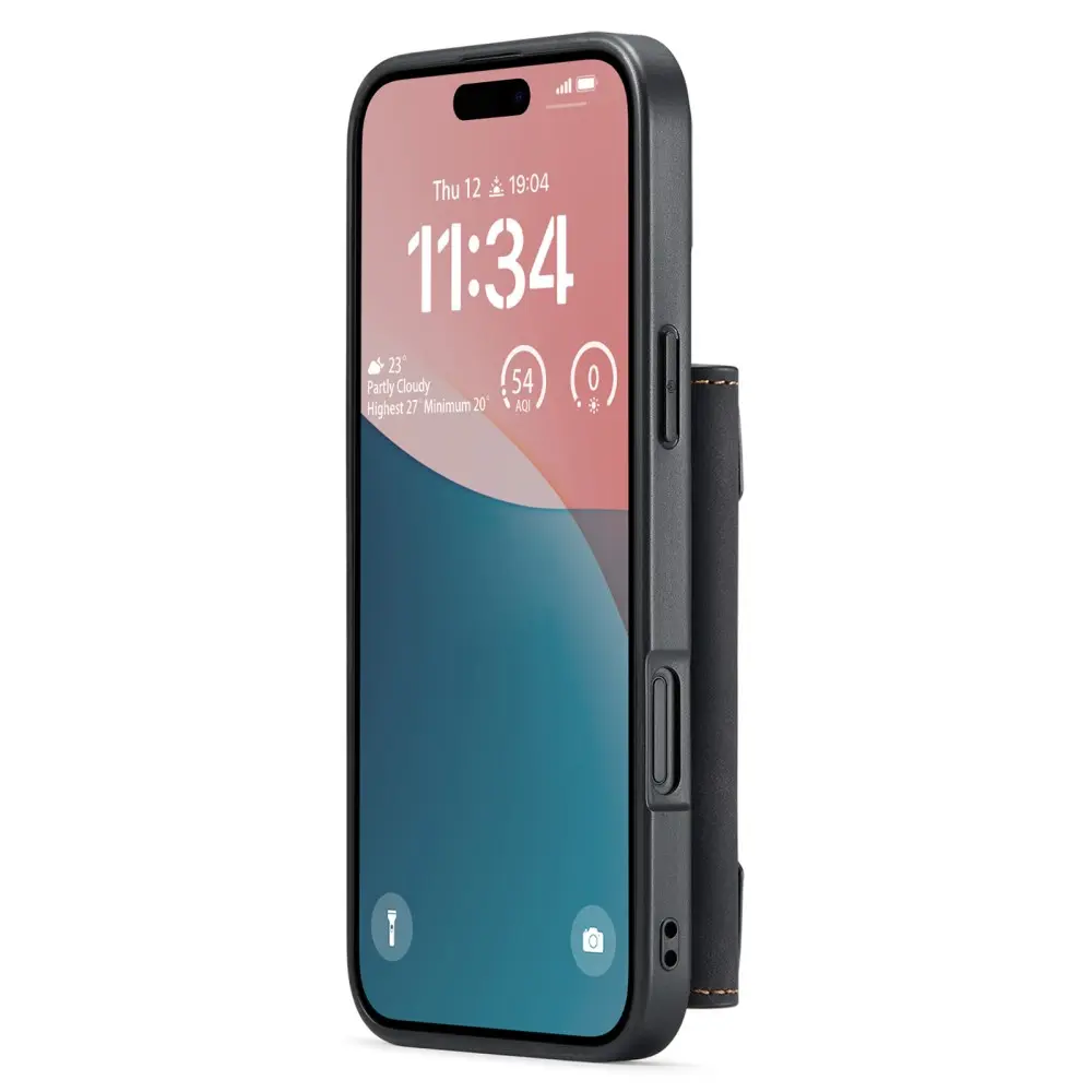 Magnetic Card Slot Case iPhone 16 Svart