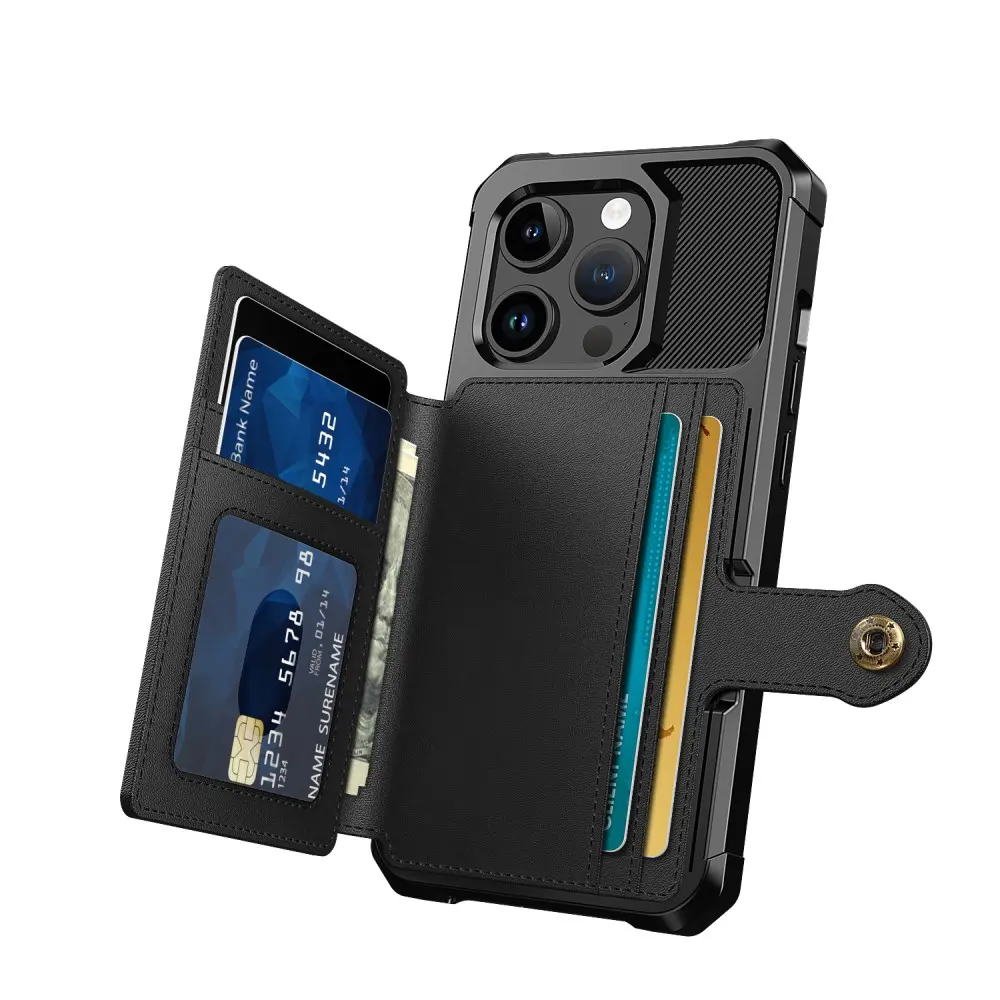 Tough Multi-slot Case iPhone 15 Pro Svart
