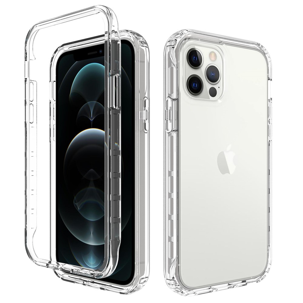 Full Cover Deksel iPhone 12/iPhone 12 Pro Gjennomsiktig - Heldekkende mobildeksel i to lag
