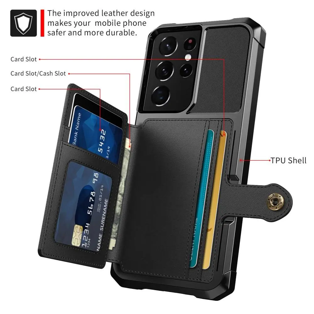 Tough Multi-slot Case Samsung Galaxy S21 Ultra Svart