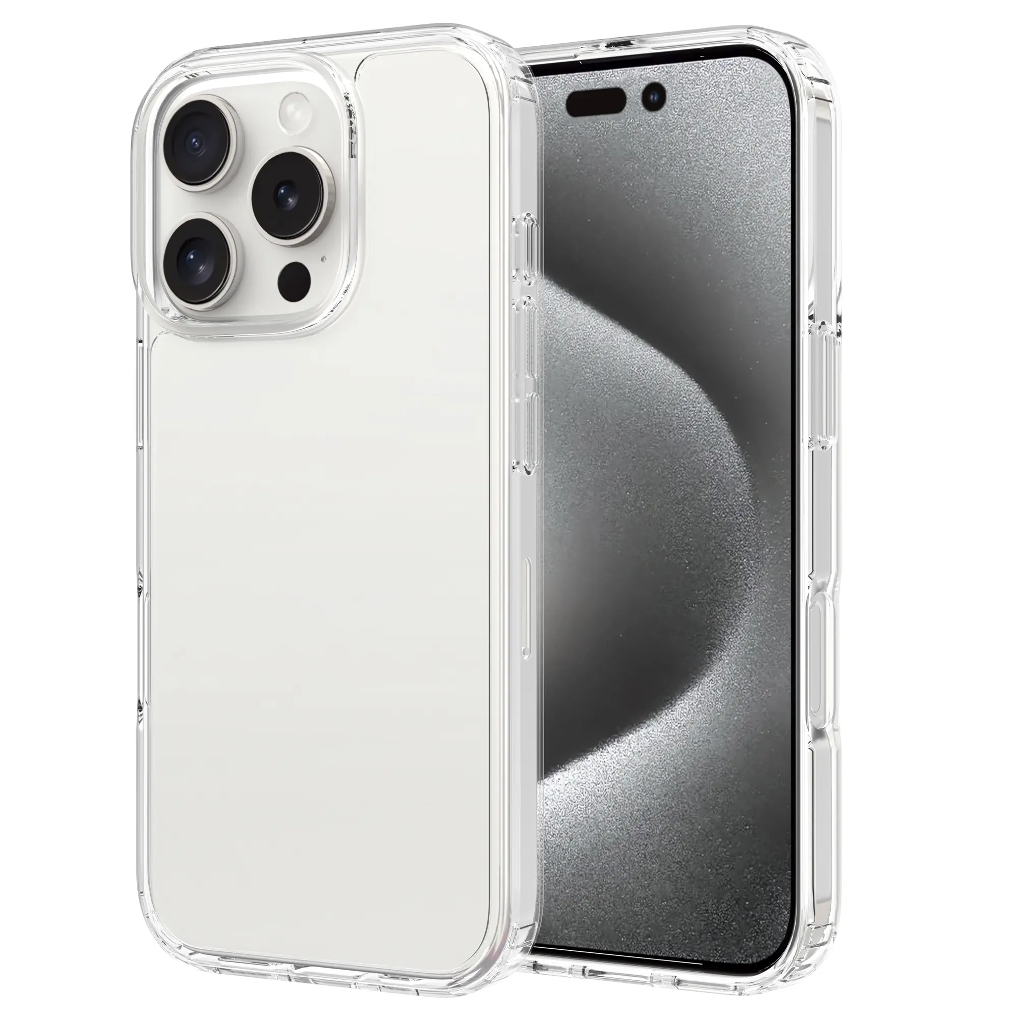 Hybridskal iPhone 16 Pro Genomskinlig