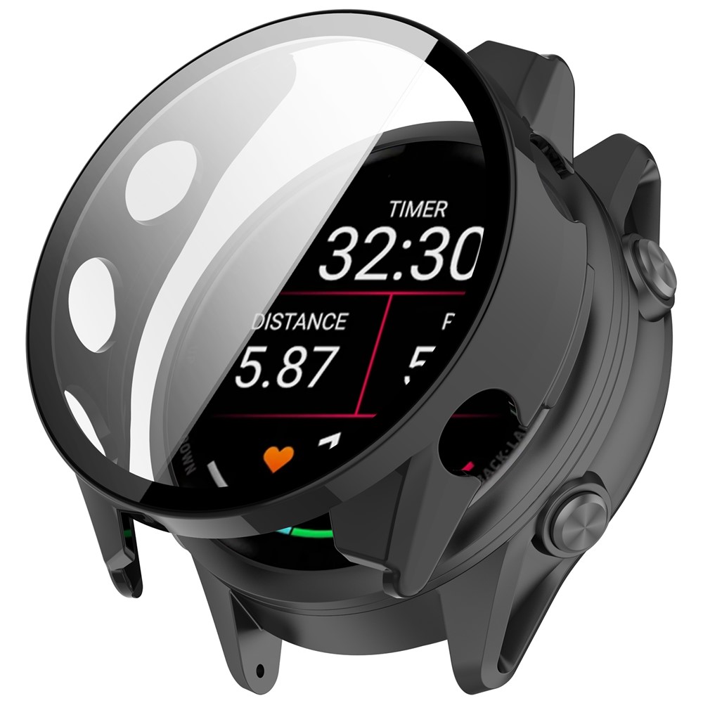 Garmin Forerunner 570 47mm Heldekkende deksel med skjermbeskytter, Svart