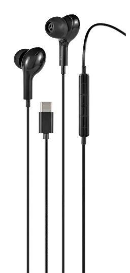 USB-C Earbuds In-ear Svart