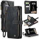 Zipper Wallet iPhone 16 Plus Sort