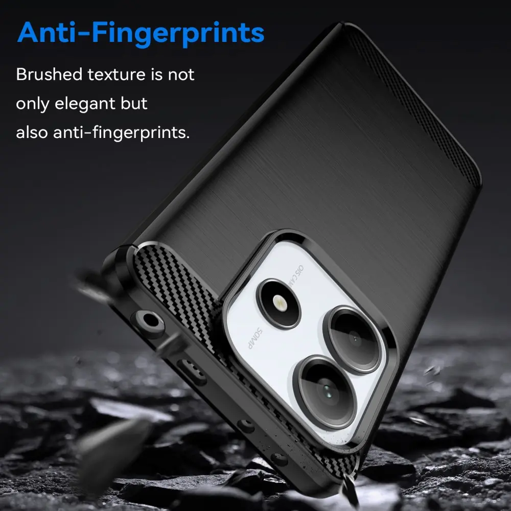Xiaomi Redmi Note 14 5G Skal TPU Brushed Svart