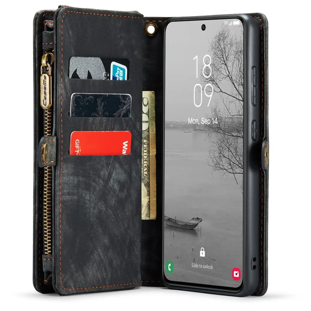Multi-slot Plånboksfodral Samsung Galaxy S23 Grå
