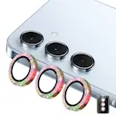 Glitter Linsebeskytter Aluminium Samsung Galaxy A57 Regnbue