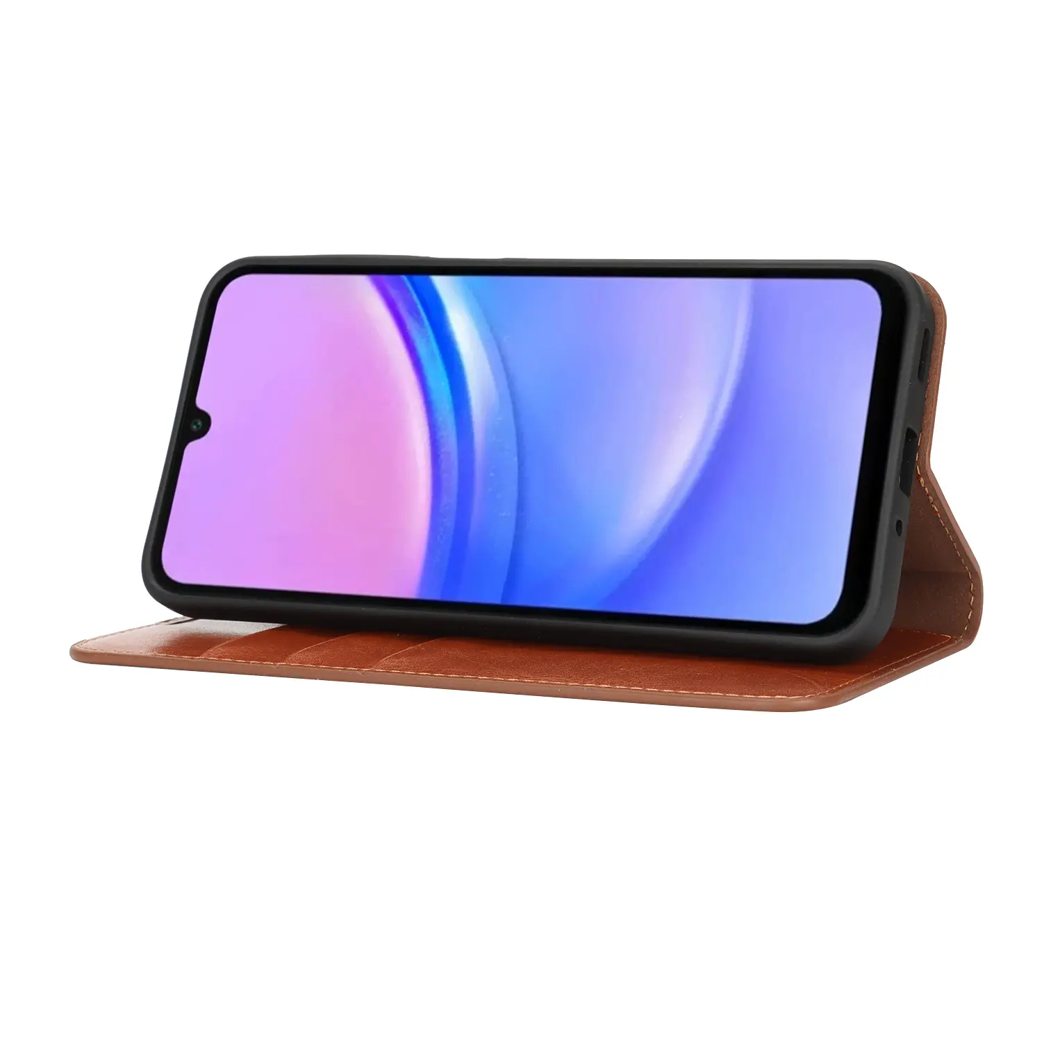 Mobilfodral Äkta Läder Samsung Galaxy A17 Brun