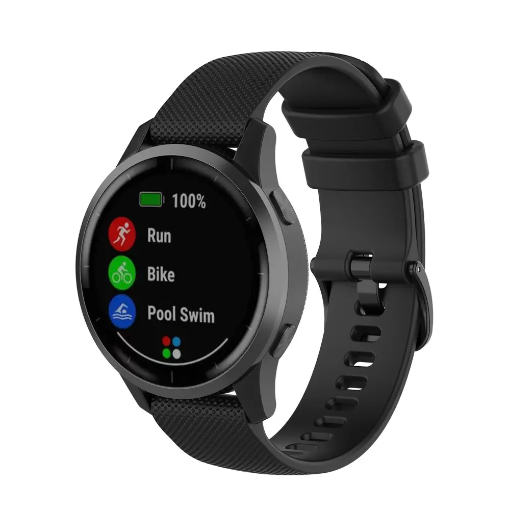 Rem af silikone til Garmin Forerunner 255 Sort
