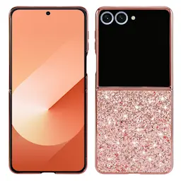 Glitterskal Samsung Galaxy Z Flip 7 Roséguld