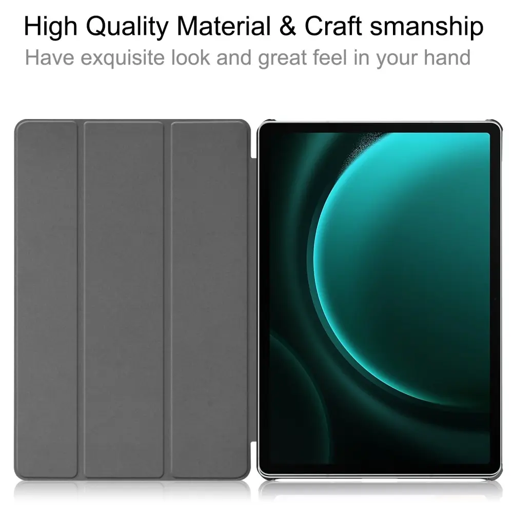 Fodral Tri-fold Samsung Galaxy Tab S9 FE Plus Svart