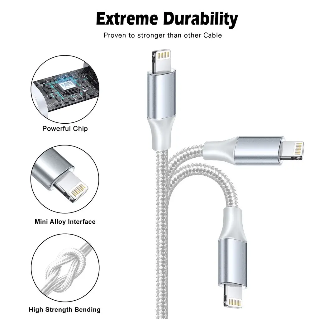 Laddkabel 3-in-1 USB-C + Micro-USB + Lightning 0.25m (FÄRG]