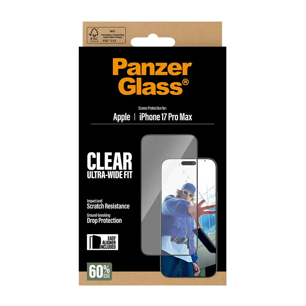 iPhone 17 Pro Max Screen Protector (with EasyAligner) Ultra Wide Fit