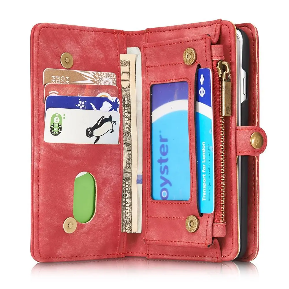 Multi-slot Plånboksfodral iPhone SE 2022 Röd