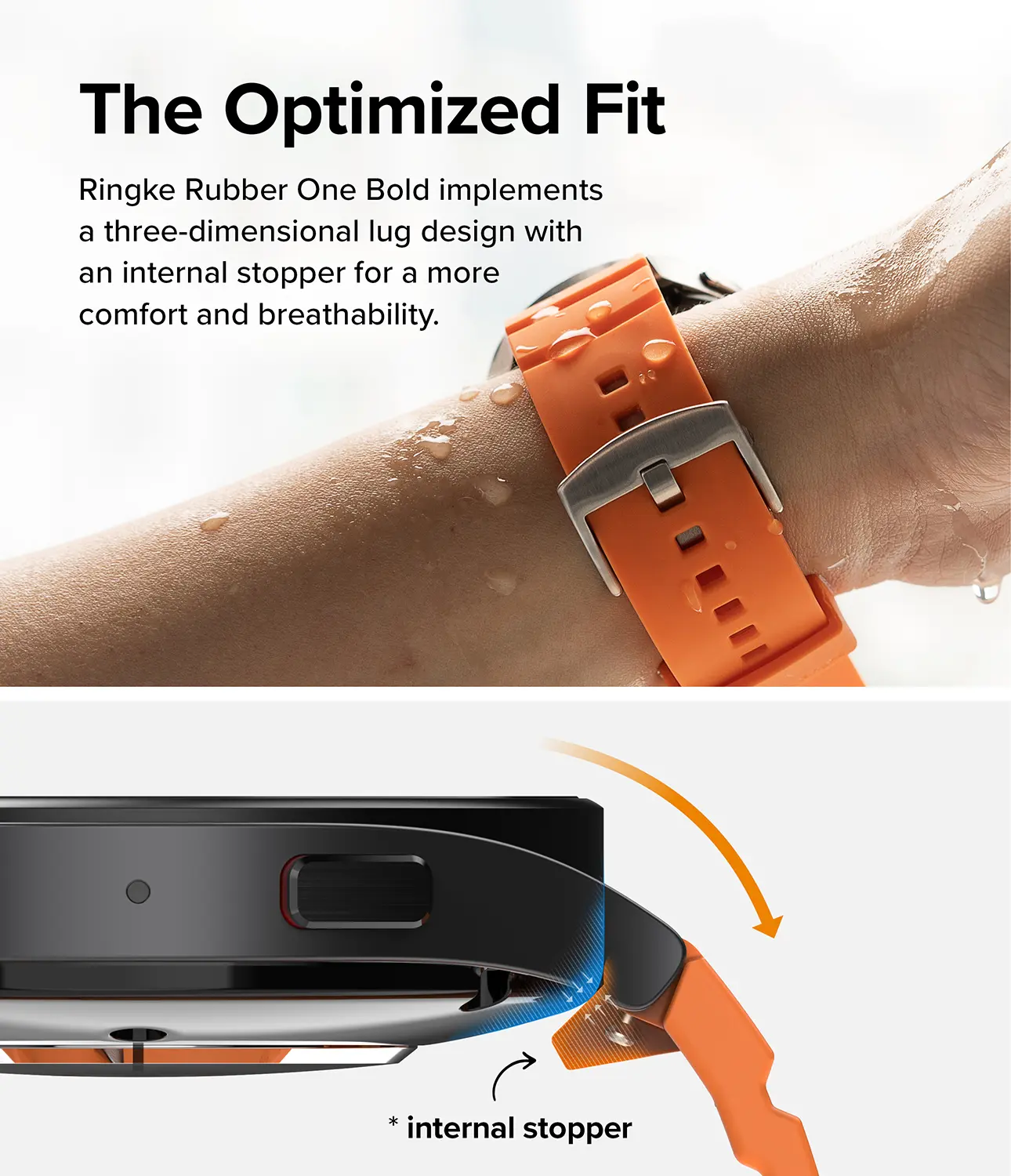 Rubber One Bold Band Garmin Forerunner 170 Orange