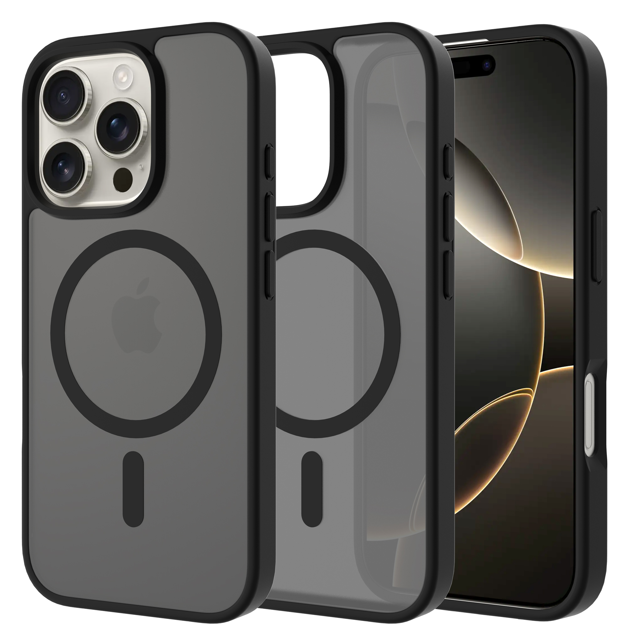 Mobique Magnetic Hybrid Deksel iPhone 13 Pro Frosted Black