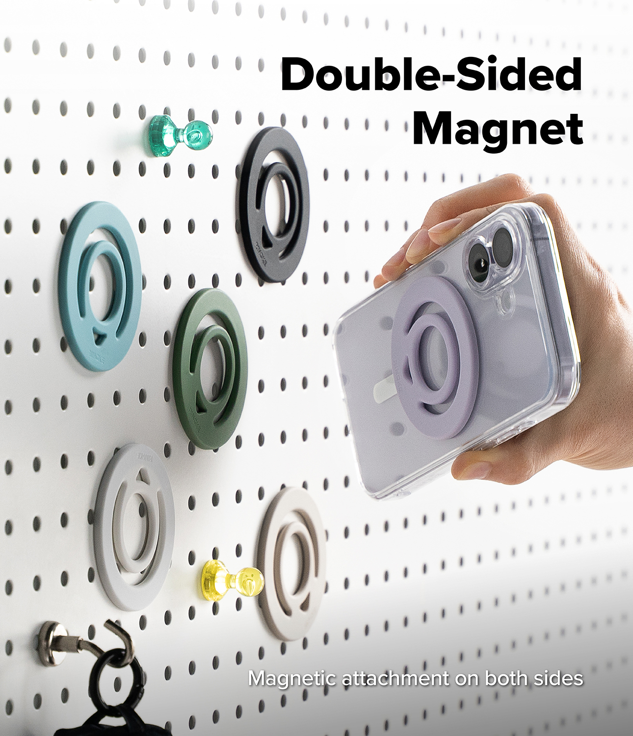 Dual Magnetic Silicone Ring Olive Green